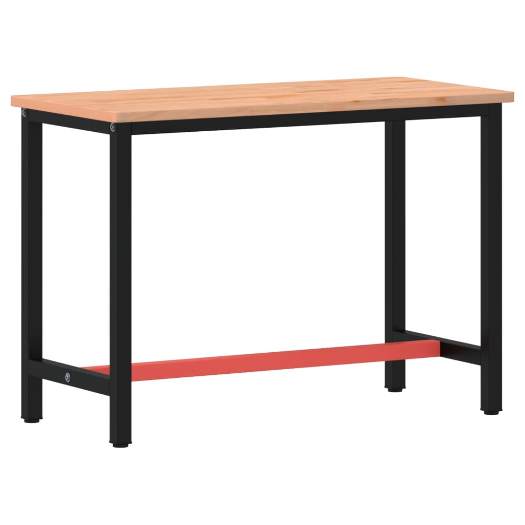 Werkbank 115x55x81,5 cm massief beukenhout en metaal is nu te koop bij PeponiXL, paradijselijk wonen!