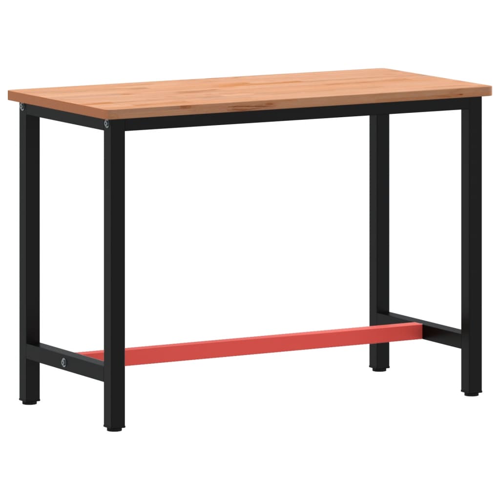 Werkbank 115x55x81,5 cm massief beukenhout en metaal is nu te koop bij PeponiXL, paradijselijk wonen!
