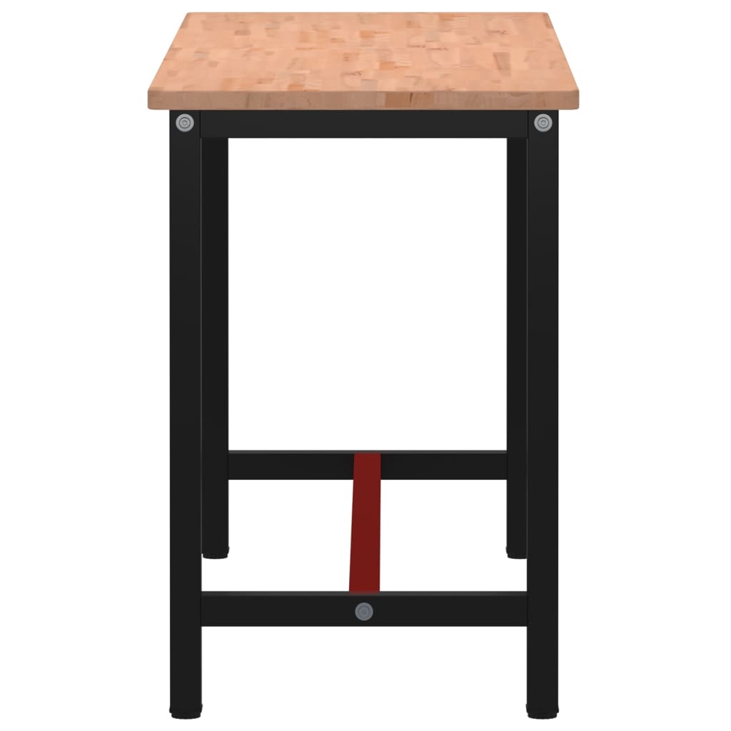 Werkbank 150x55x81,5 cm massief beukenhout en metaal is nu te koop bij PeponiXL, paradijselijk wonen!