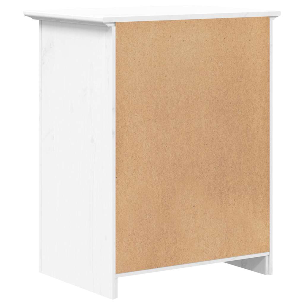 Nachtkastje BODO 53x38,5x67 cm massief grenenhout wit is nu te koop bij PeponiXL, paradijselijk wonen!