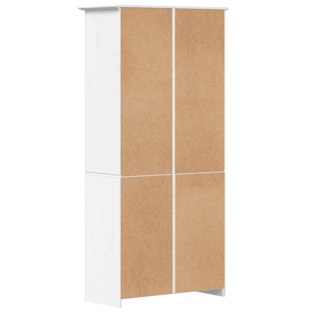 Boekenkast BODO 82x40x173 cm massief grenenhout wit is nu te koop bij PeponiXL, paradijselijk wonen!