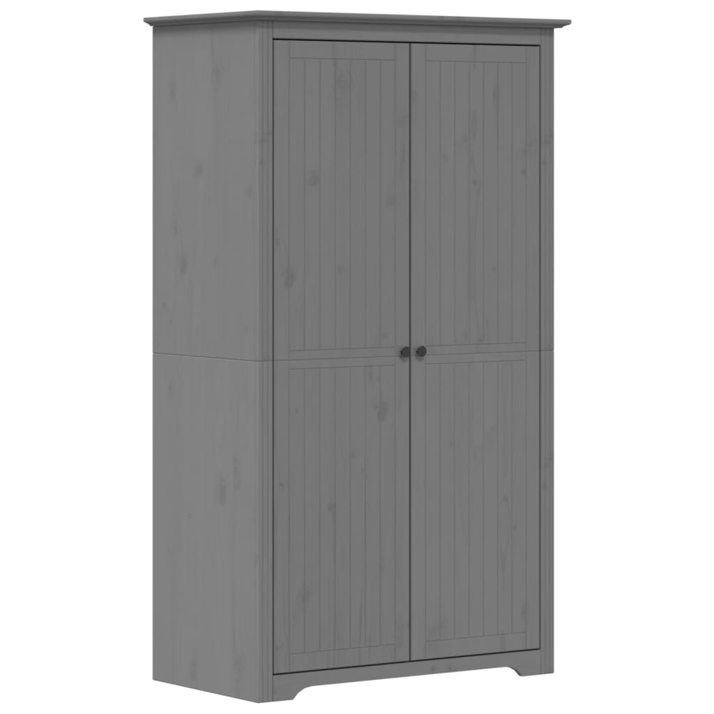 Kledingkast BODO 99x53,5x173 cm massief grenenhout grijs is nu te koop bij PeponiXL, paradijselijk wonen!
