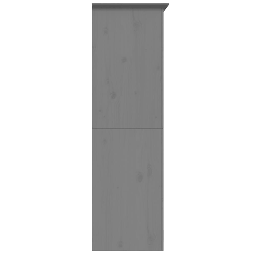 Kledingkast BODO 99x53,5x173 cm massief grenenhout grijs is nu te koop bij PeponiXL, paradijselijk wonen!