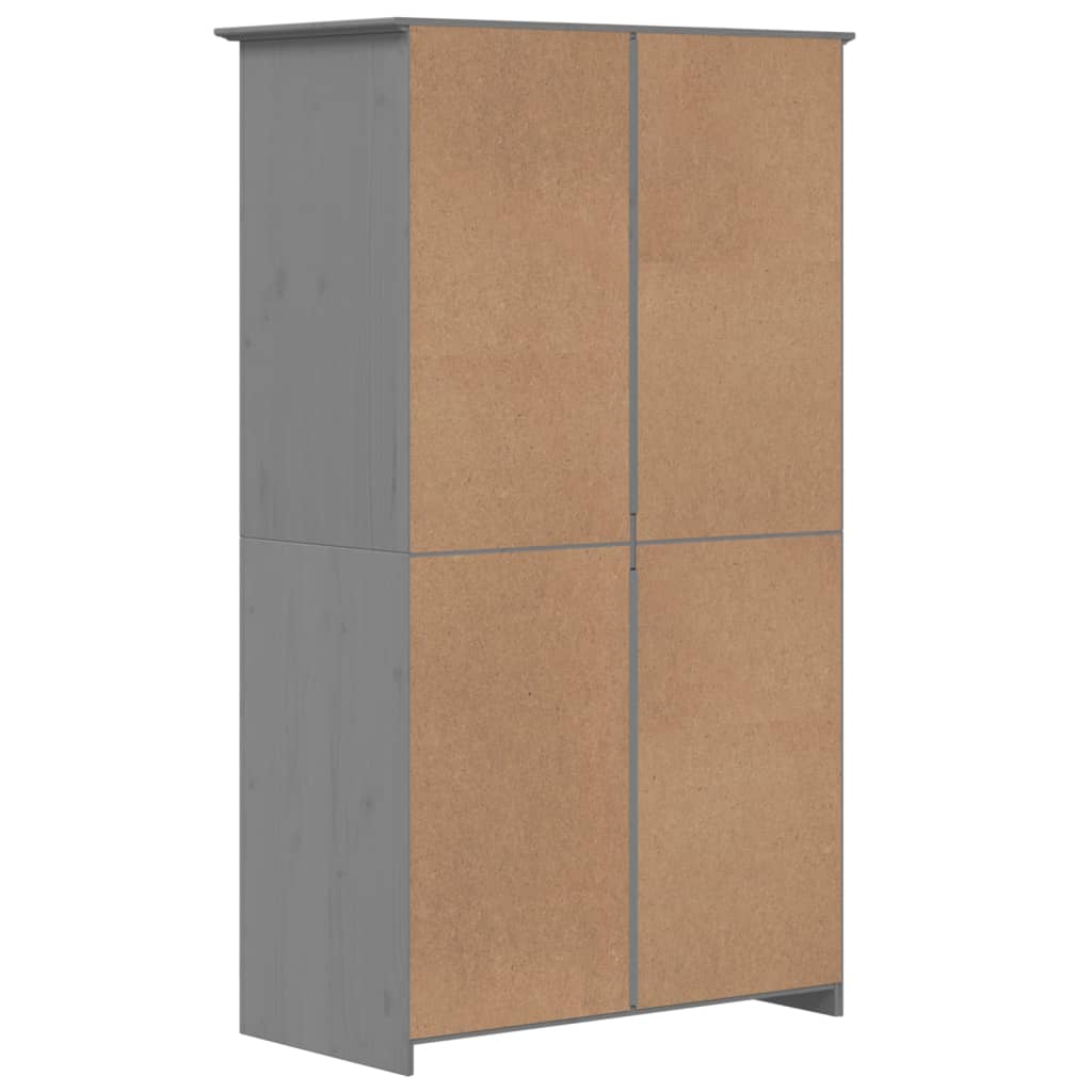 Kledingkast BODO 99x53,5x173 cm massief grenenhout grijs is nu te koop bij PeponiXL, paradijselijk wonen!