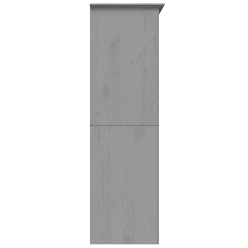 Kledingkast BODO 146x53,5x173 cm massief grenenhout grijs is nu te koop bij PeponiXL, paradijselijk wonen!