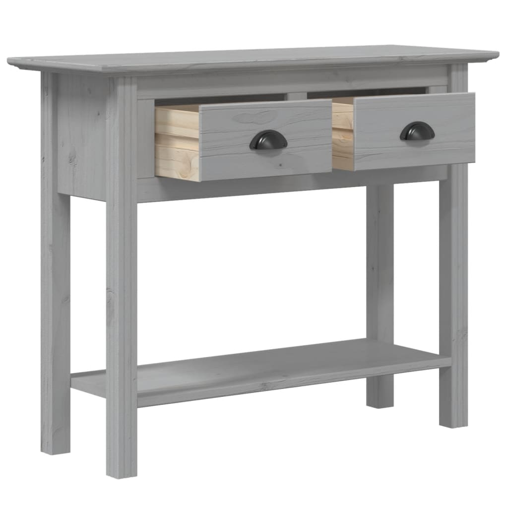 Wandtafel BODO 91x35x74 cm massief grenenhout grijs is nu te koop bij PeponiXL, paradijselijk wonen!