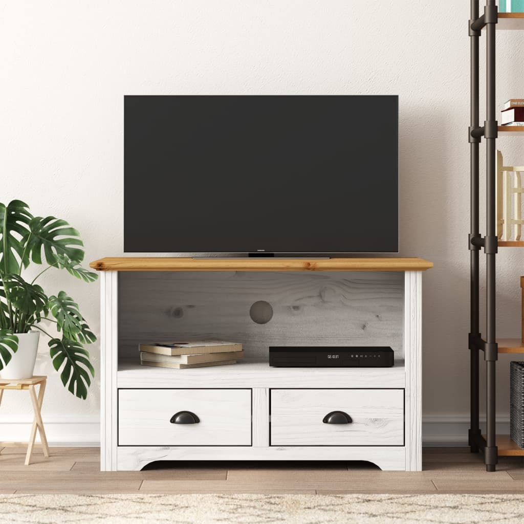 Tv-meubel met 2 lades BODO 91,5x44,5x56 cm grenenhout bruin is nu te koop bij PeponiXL, paradijselijk wonen!