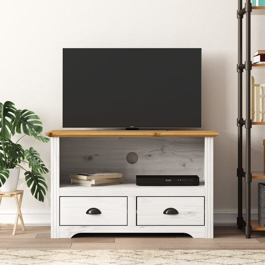 Tv-meubel met 2 lades BODO 91,5x44,5x56 cm grenenhout bruin is nu te koop bij PeponiXL, paradijselijk wonen!