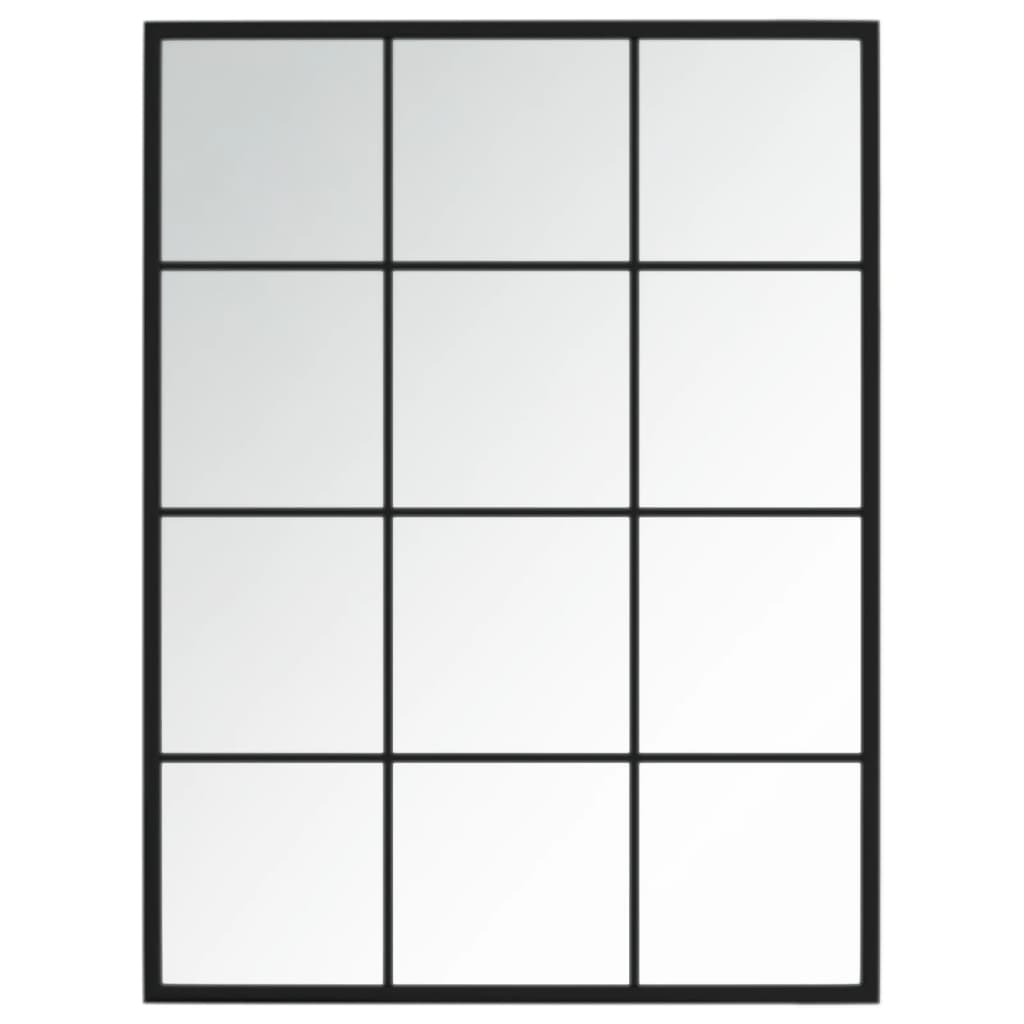 Wandspiegels 2 st 80x60 cm metaal zwart is nu te koop bij PeponiXL, paradijselijk wonen!