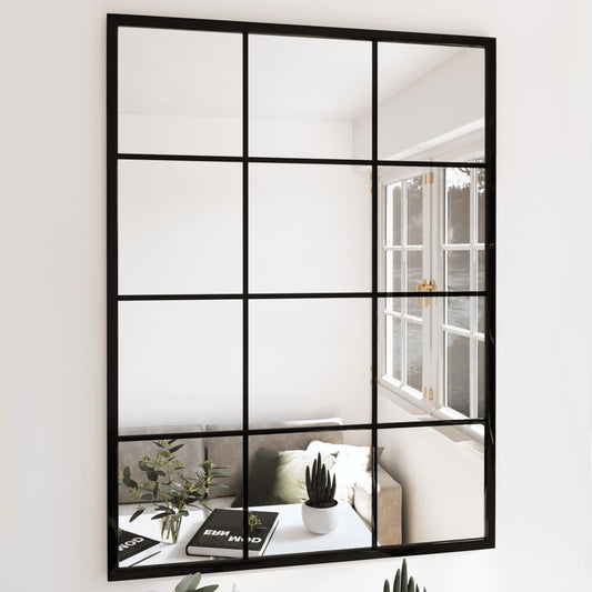 Wandspiegels 2 st 80x60 cm metaal zwart is nu te koop bij PeponiXL, paradijselijk wonen!