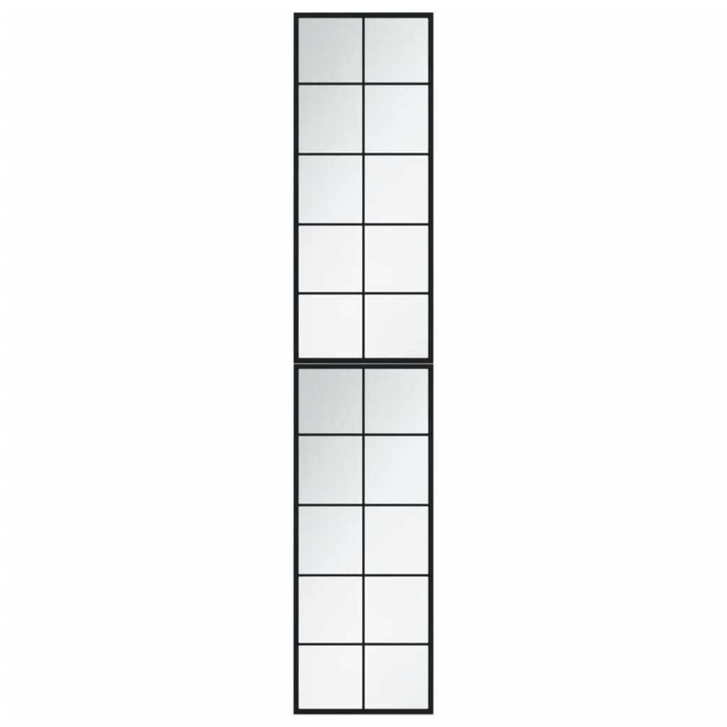 Wandspiegels 2 st 100x40 cm metaal zwart is nu te koop bij PeponiXL, paradijselijk wonen!