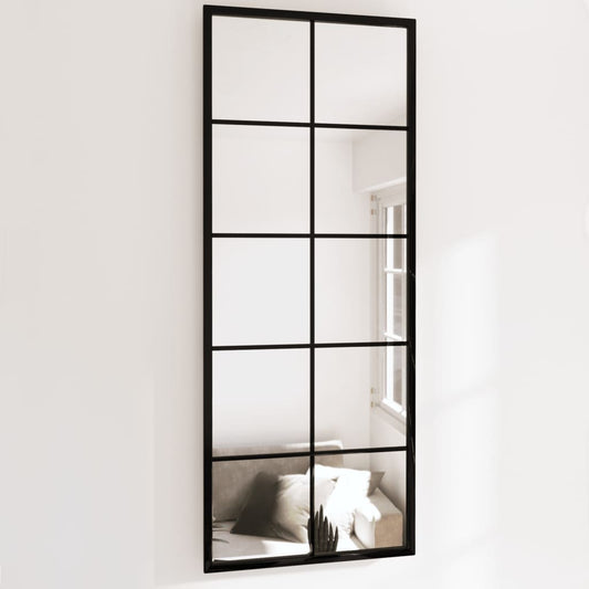 Wandspiegels 2 st 100x40 cm metaal zwart is nu te koop bij PeponiXL, paradijselijk wonen!