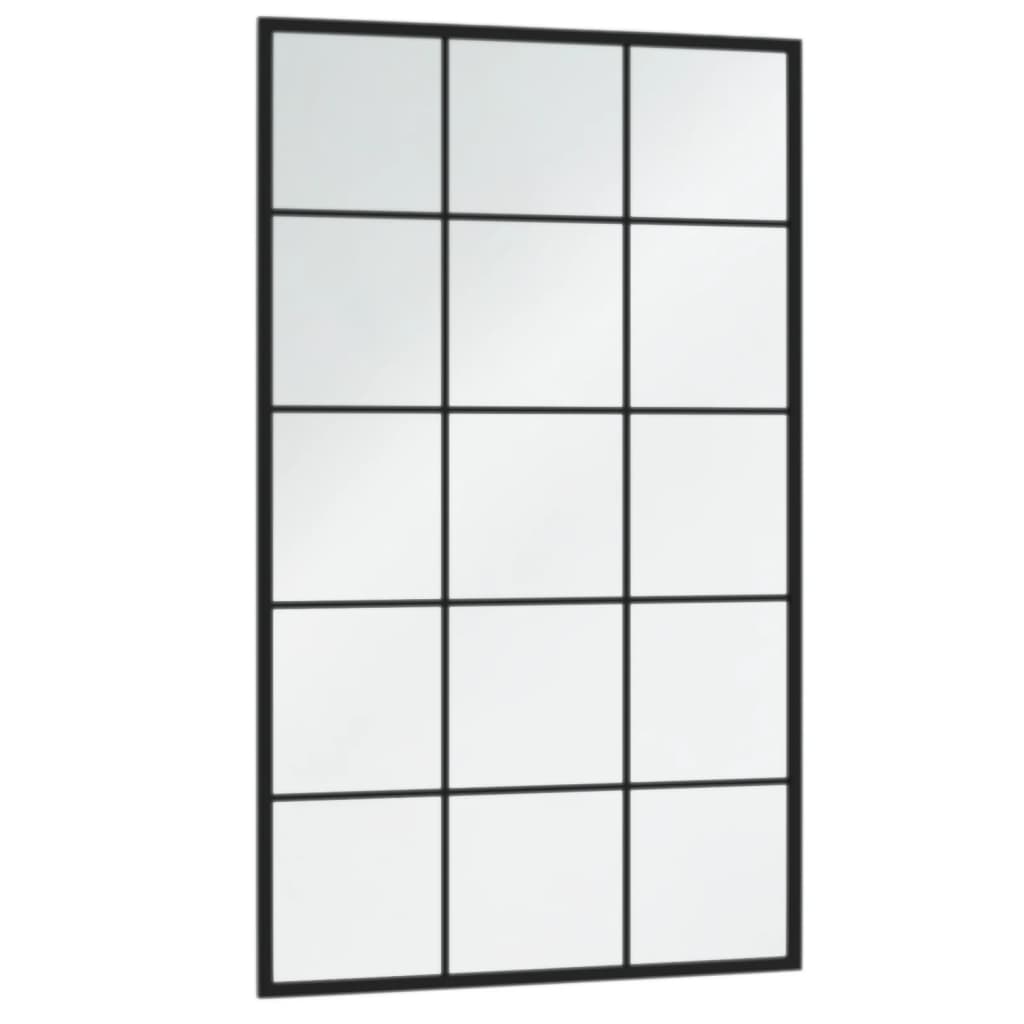 Wandspiegels 2 st 100x60 cm metaal zwart is nu te koop bij PeponiXL, paradijselijk wonen!