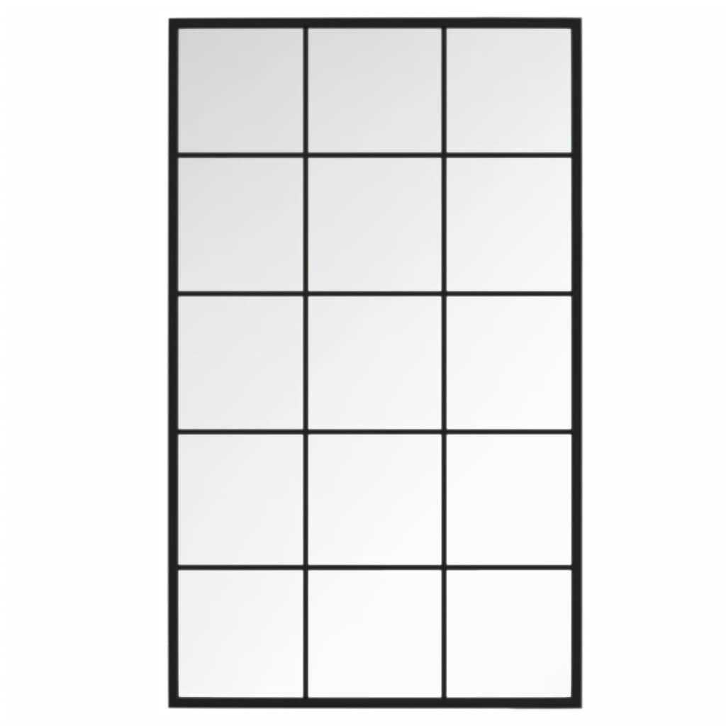 Wandspiegels 2 st 100x60 cm metaal zwart is nu te koop bij PeponiXL, paradijselijk wonen!