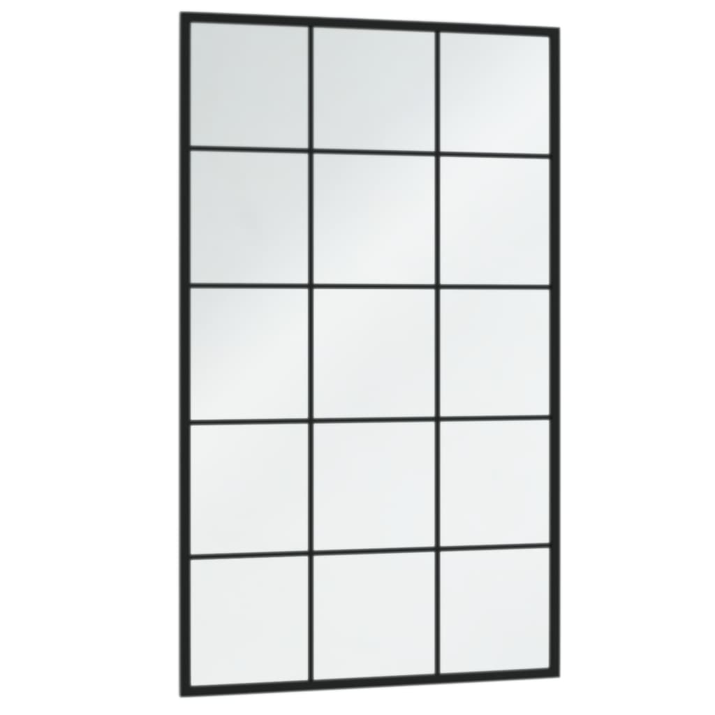 Wandspiegels 6 st 100x60 cm metaal zwart is nu te koop bij PeponiXL, paradijselijk wonen!