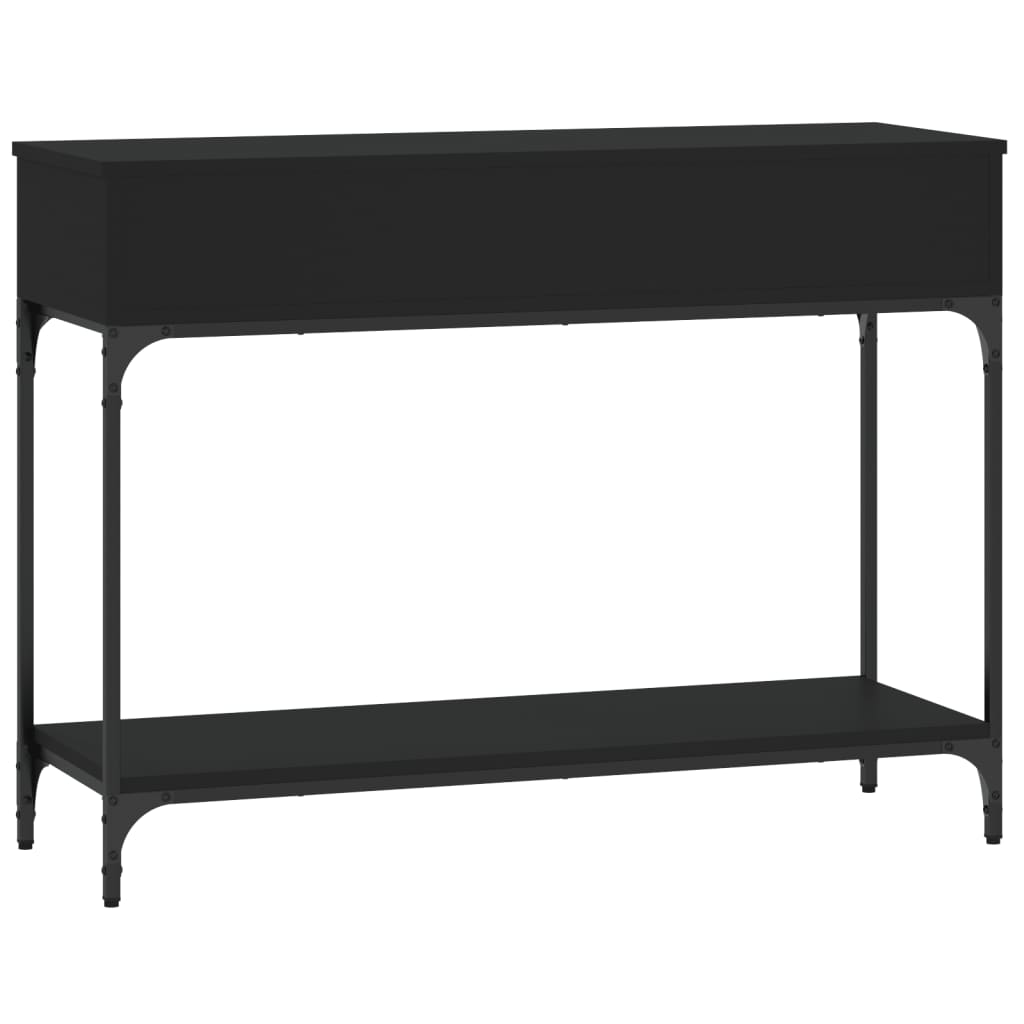 Wandtafel 100x34,5x75 cm bewerkt hout zwart is nu te koop bij PeponiXL, paradijselijk wonen!