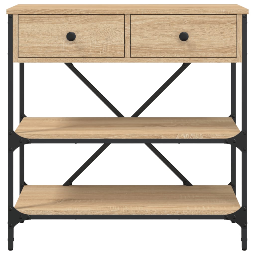 Wandtafel 75x34,5x75 cm bewerkt hout sonoma eikenkleurig is nu te koop bij PeponiXL, paradijselijk wonen!