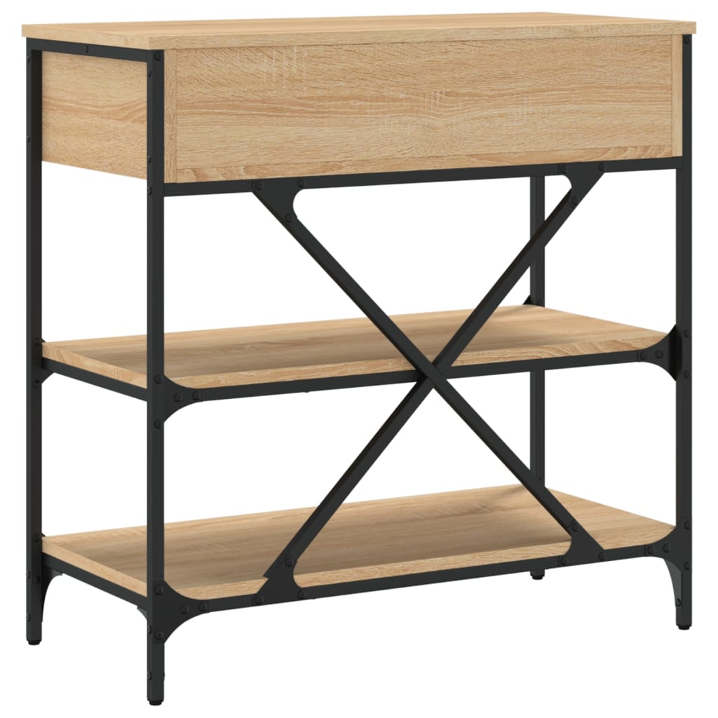 Wandtafel 75x34,5x75 cm bewerkt hout sonoma eikenkleurig is nu te koop bij PeponiXL, paradijselijk wonen!