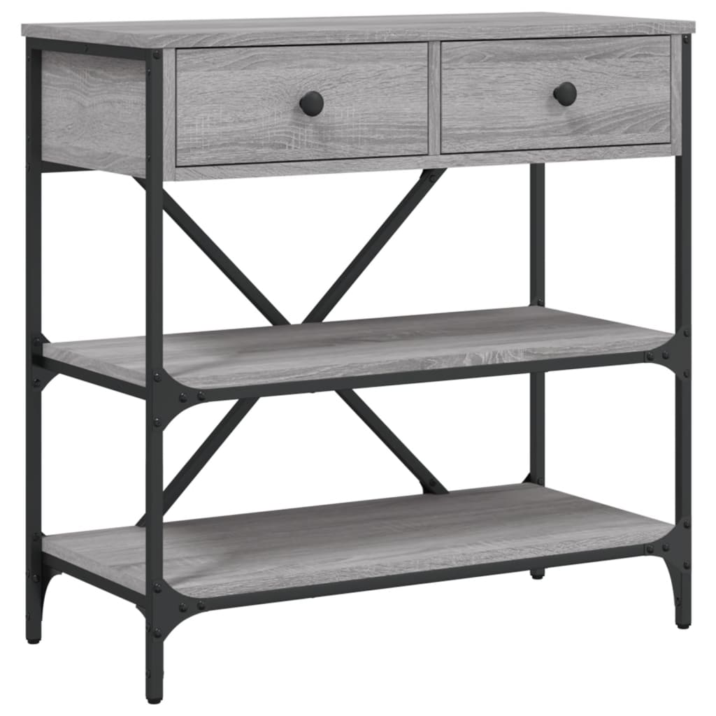 Wandtafel 75x34,5x75 cm bewerkt hout grijs sonoma eikenkleurig is nu te koop bij PeponiXL, paradijselijk wonen!