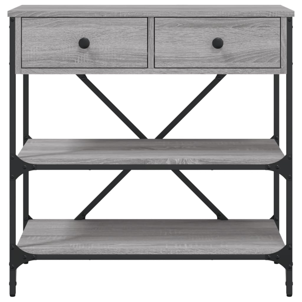 Wandtafel 75x34,5x75 cm bewerkt hout grijs sonoma eikenkleurig is nu te koop bij PeponiXL, paradijselijk wonen!