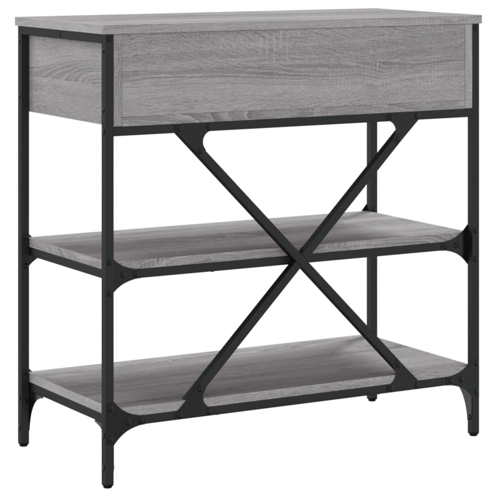 Wandtafel 75x34,5x75 cm bewerkt hout grijs sonoma eikenkleurig is nu te koop bij PeponiXL, paradijselijk wonen!