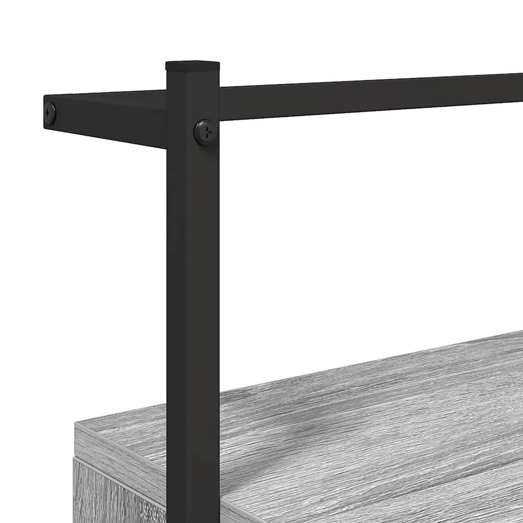 Nachtkastje wandgemonteerd 35x30x51 cm hout grijs sonoma eiken is nu te koop bij PeponiXL, paradijselijk wonen!