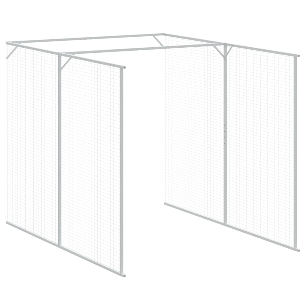 Hondenhok met ren 165x659x181 cm gegalvaniseerd staal antraciet is nu te koop bij PeponiXL, paradijselijk wonen!