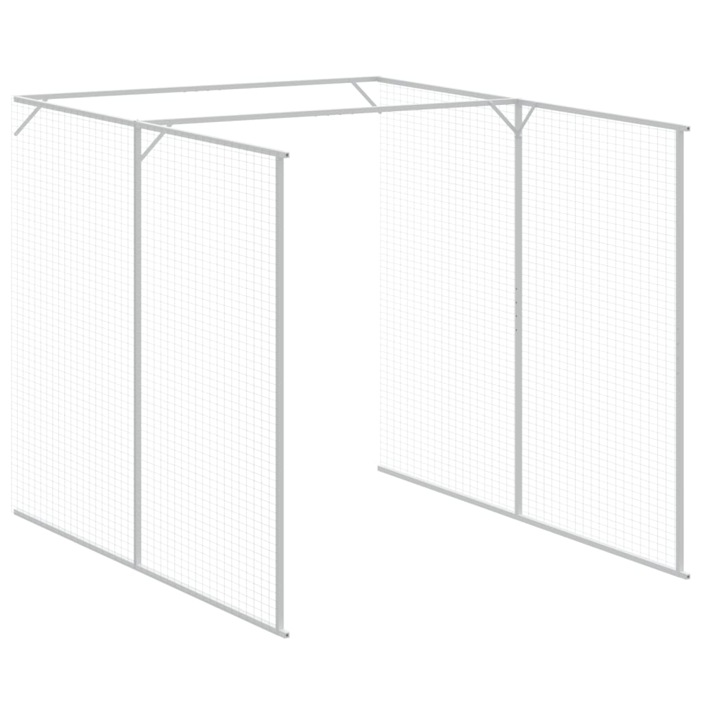 Hondenhok met ren 165x863x181 cm gegalvaniseerd staal antraciet is nu te koop bij PeponiXL, paradijselijk wonen!