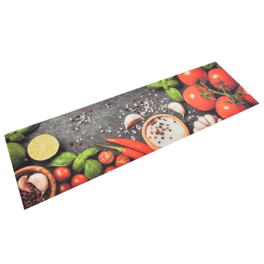 Keukenmat wasbaar groenteprint 45x150 cm fluweel is nu te koop bij PeponiXL, paradijselijk wonen!
