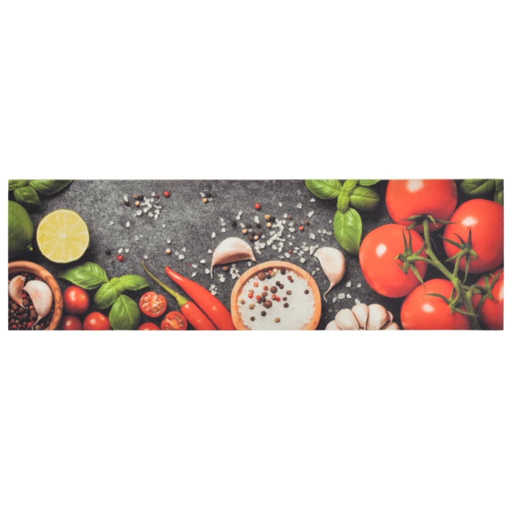 Keukenmat wasbaar groenteprint 45x150 cm fluweel is nu te koop bij PeponiXL, paradijselijk wonen!