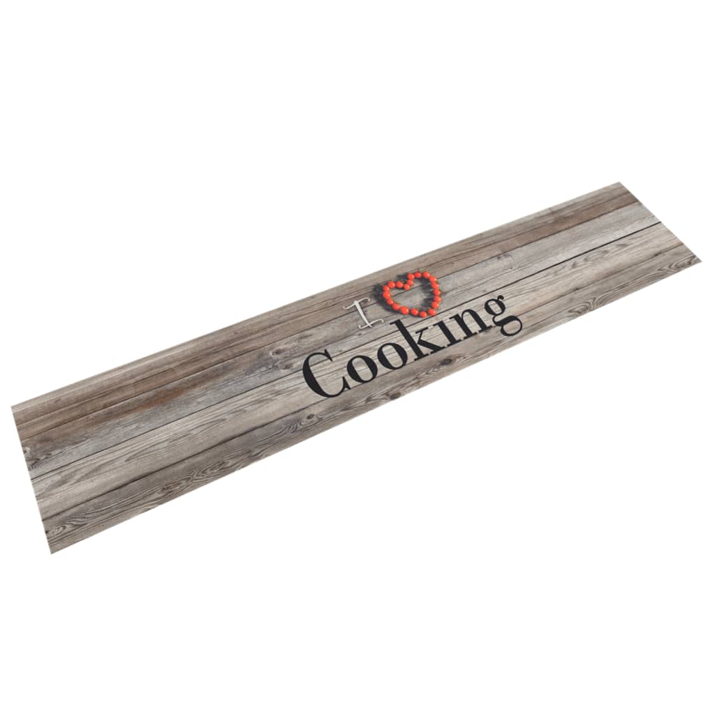 Keukenmat wasbaar cooking-print 60x300 cm fluweel grijs is nu te koop bij PeponiXL, paradijselijk wonen!