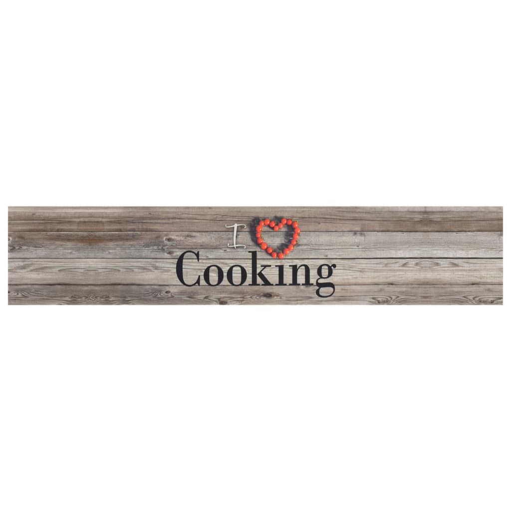 Keukenmat wasbaar cooking-print 60x300 cm fluweel grijs is nu te koop bij PeponiXL, paradijselijk wonen!