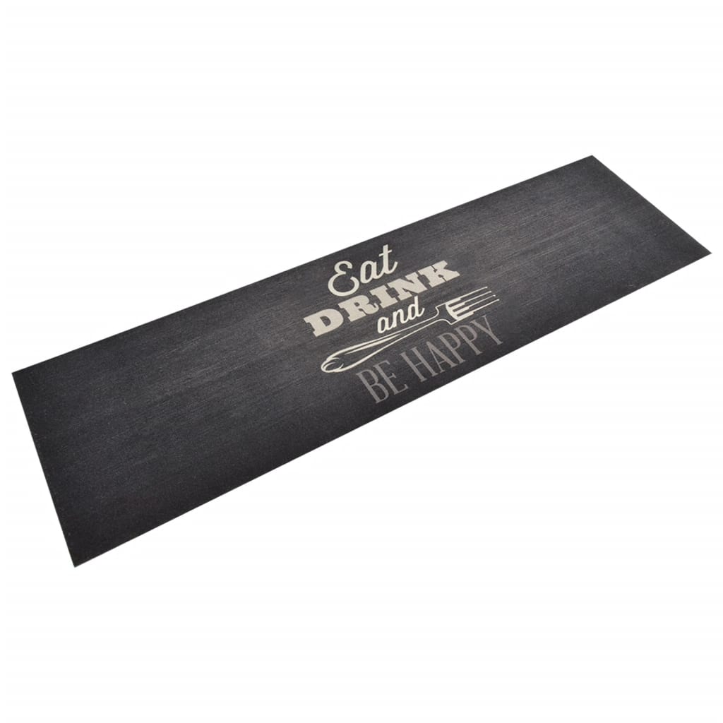 Keukenmat wasbaar keukenprint 45x150 cm fluweel zwart is nu te koop bij PeponiXL, paradijselijk wonen!