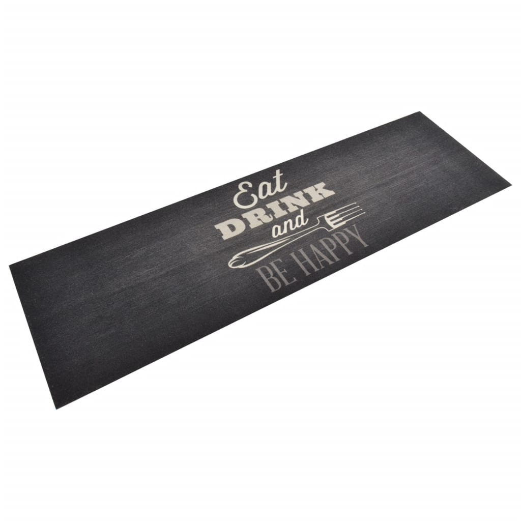 Keukenmat wasbaar keukenprint 60x180 cm fluweel zwart is nu te koop bij PeponiXL, paradijselijk wonen!