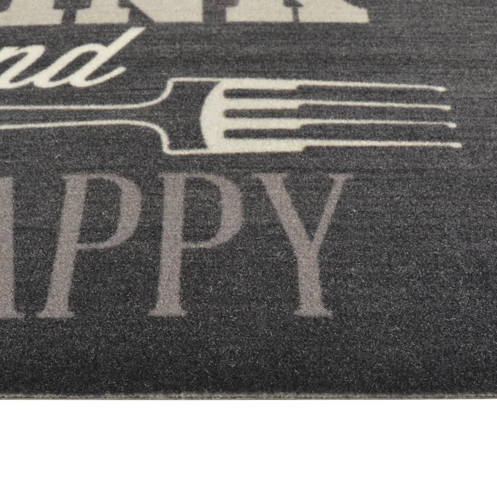 Keukenmat wasbaar keukenprint 60x180 cm fluweel zwart is nu te koop bij PeponiXL, paradijselijk wonen!