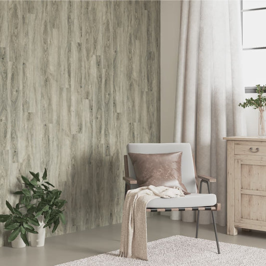 Wandpanelen houtlook 4,12 m² PVC grijs is nu te koop bij PeponiXL, paradijselijk wonen!