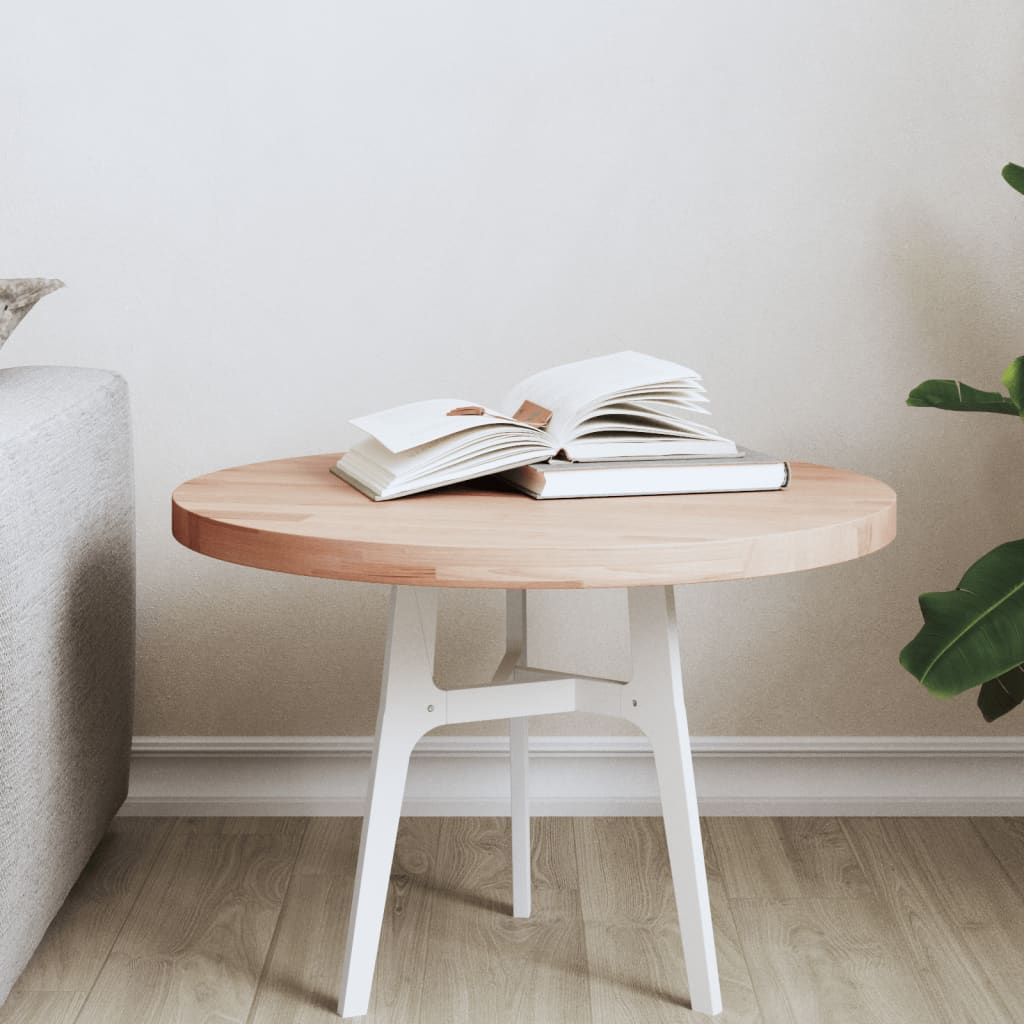 Tafelblad rond Ø50x2,5 cm massief beukenhout is nu te koop bij PeponiXL, paradijselijk wonen!