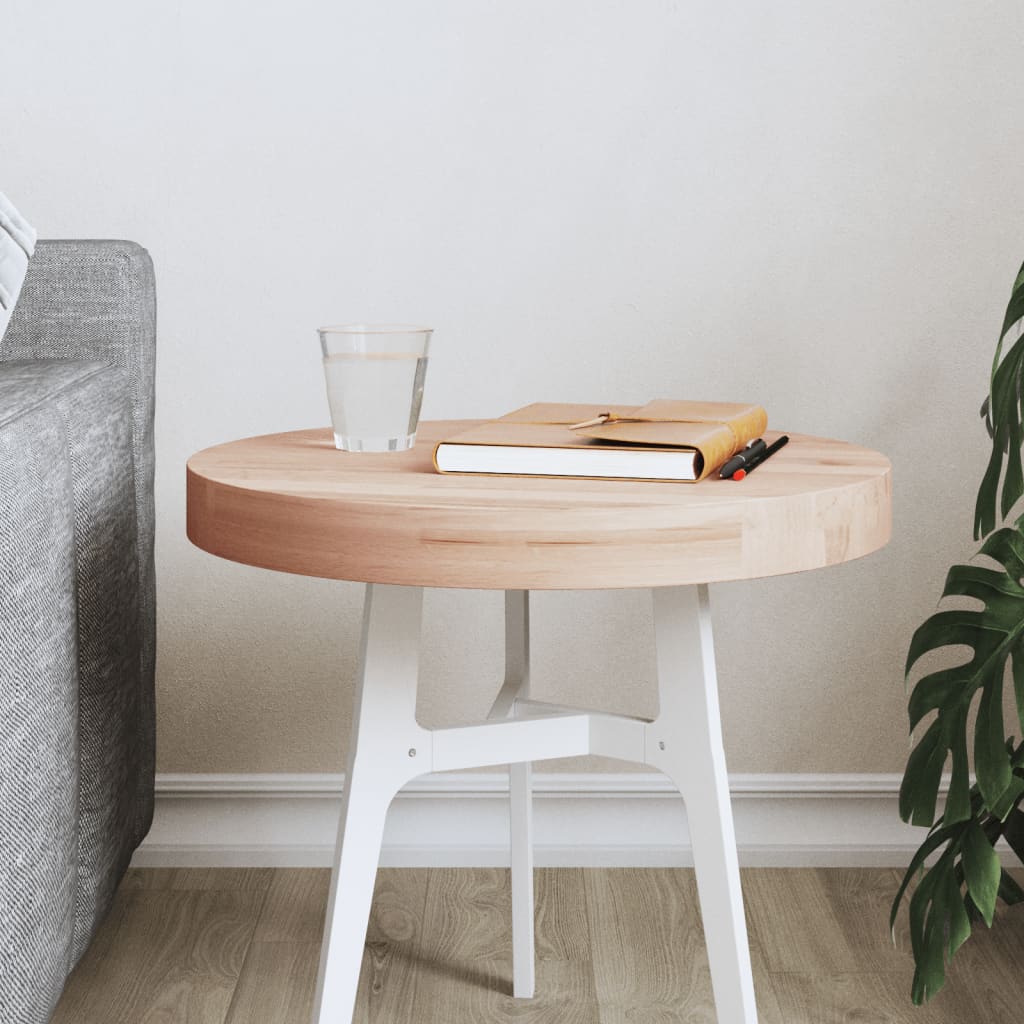 Tafelblad rond Ø40x4 cm massief beukenhout is nu te koop bij PeponiXL, paradijselijk wonen!