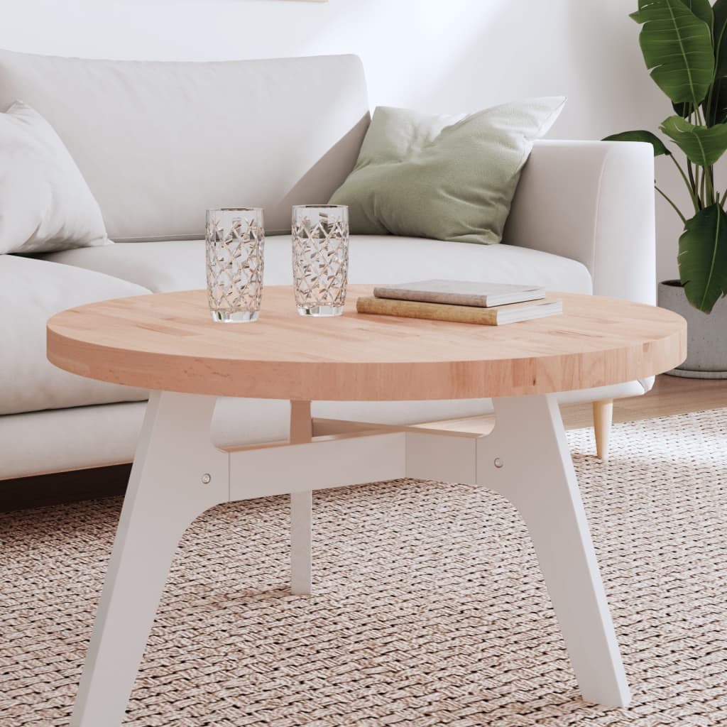 Tafelblad rond Ø80x4 cm massief beukenhout is nu te koop bij PeponiXL, paradijselijk wonen!
