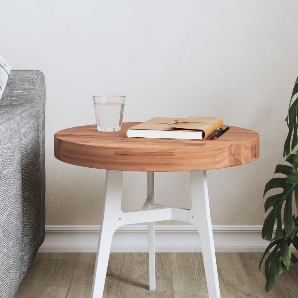 Tafelblad rond Ø40x4 cm massief beukenhout is nu te koop bij PeponiXL, paradijselijk wonen!