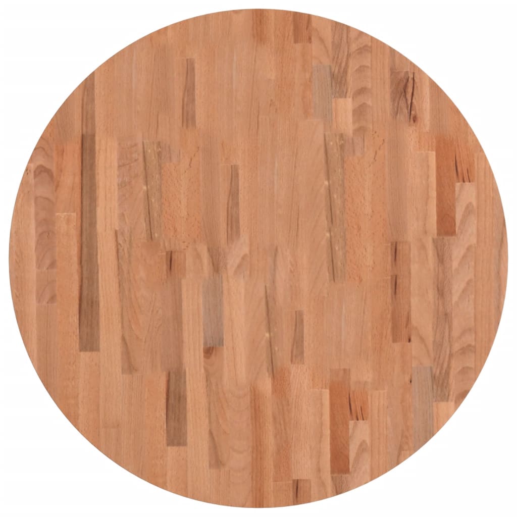 Tafelblad rond Ø80x4 cm massief beukenhout is nu te koop bij PeponiXL, paradijselijk wonen!