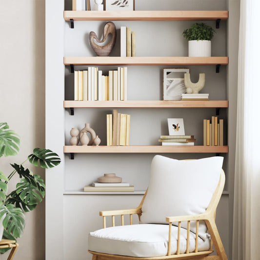 Wandschap 100x20x4 cm massief beukenhout is nu te koop bij PeponiXL, paradijselijk wonen!