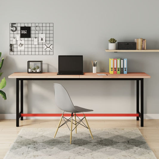 Bureaublad 200x55x2,5 cm massief beukenhout is nu te koop bij PeponiXL, paradijselijk wonen!