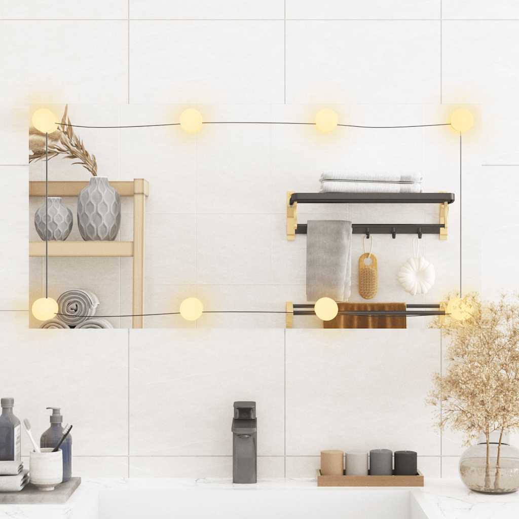 Wandspiegel met LED's rechthoekig 40x80 cm glas is nu te koop bij PeponiXL, paradijselijk wonen!