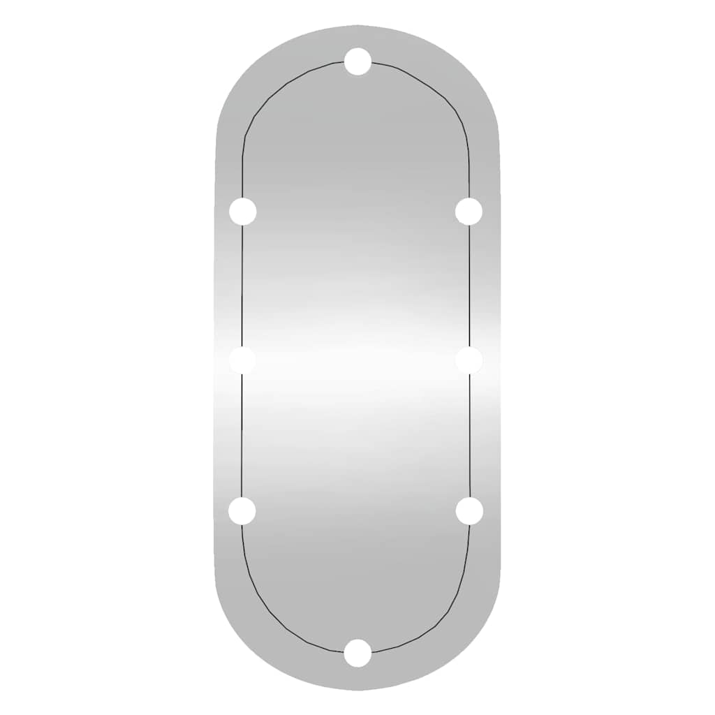 Wandspiegel met LED's ovaal 45x100 cm glas is nu te koop bij PeponiXL, paradijselijk wonen!