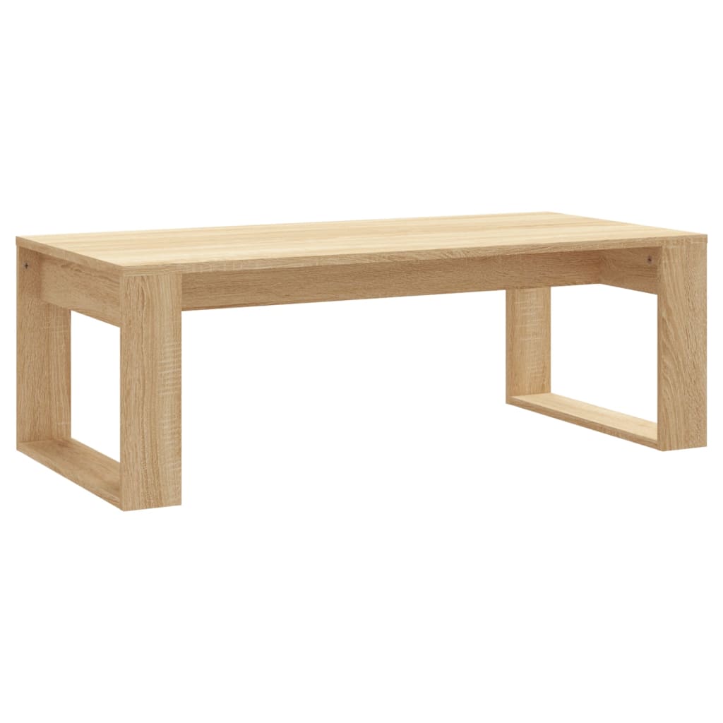 Salontafel 102x50x35 cm bewerkt hout sonoma eikenkleurig is nu te koop bij PeponiXL, paradijselijk wonen!