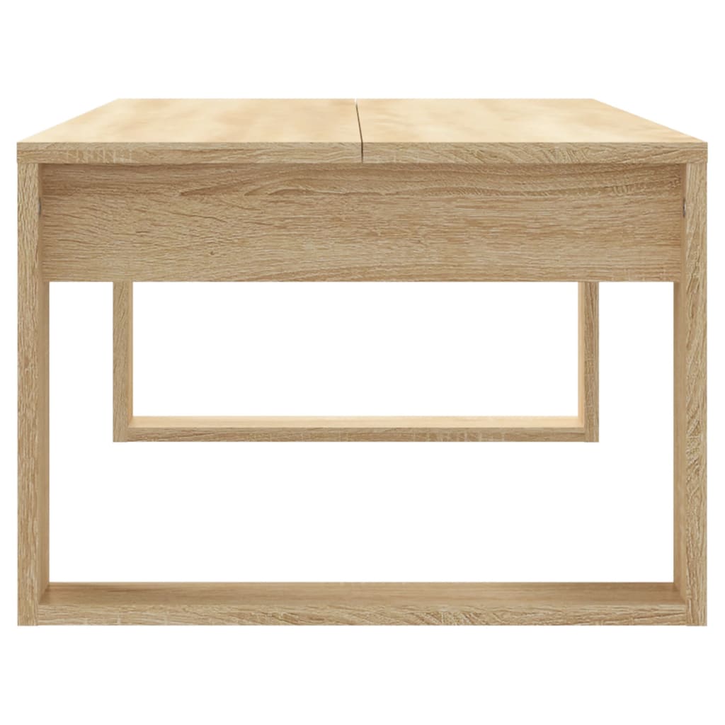 Salontafel 102x50x35 cm bewerkt hout sonoma eikenkleurig is nu te koop bij PeponiXL, paradijselijk wonen!