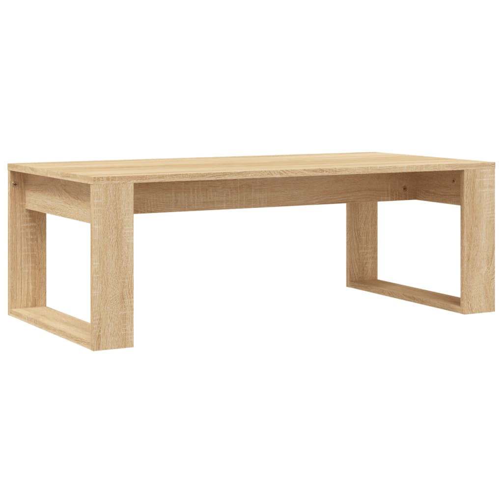 Salontafel 102x50x35 cm bewerkt hout sonoma eikenkleurig is nu te koop bij PeponiXL, paradijselijk wonen!