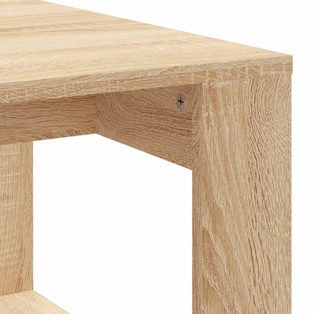 Salontafel 102x50x35 cm bewerkt hout sonoma eikenkleurig is nu te koop bij PeponiXL, paradijselijk wonen!