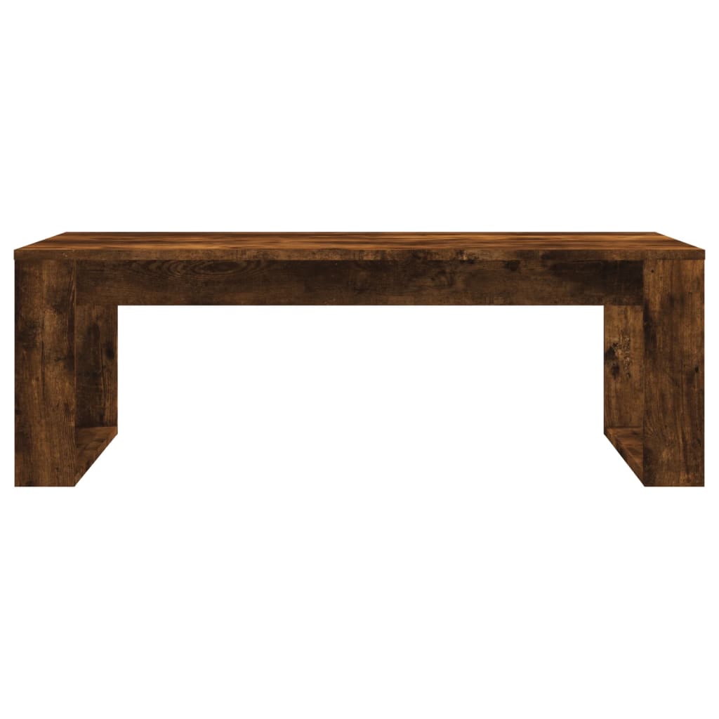 Salontafel 102x50x35 cm bewerkt hout gerookt eikenkleurig is nu te koop bij PeponiXL, paradijselijk wonen!